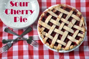 lattice top sour cherry pie