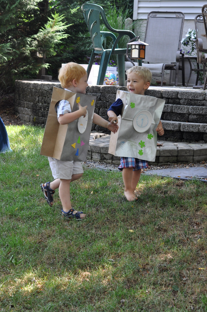 robot birthday party make your own robot froma paper bag