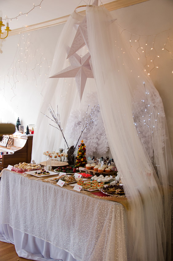 fairy tent over food table