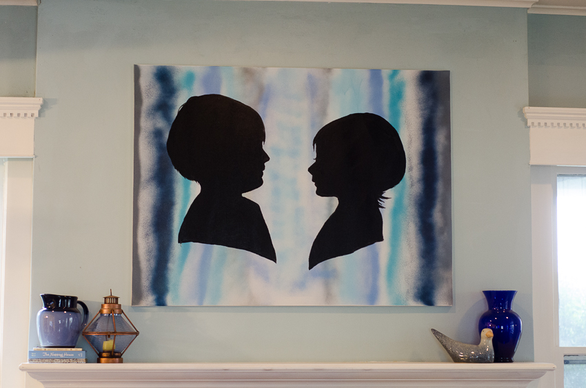 DIY Giant Painted Silhouette Canvas